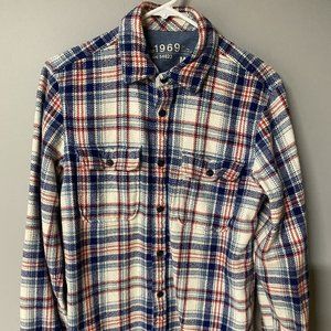 GAP long sleeve flannel button down - Men Sz M